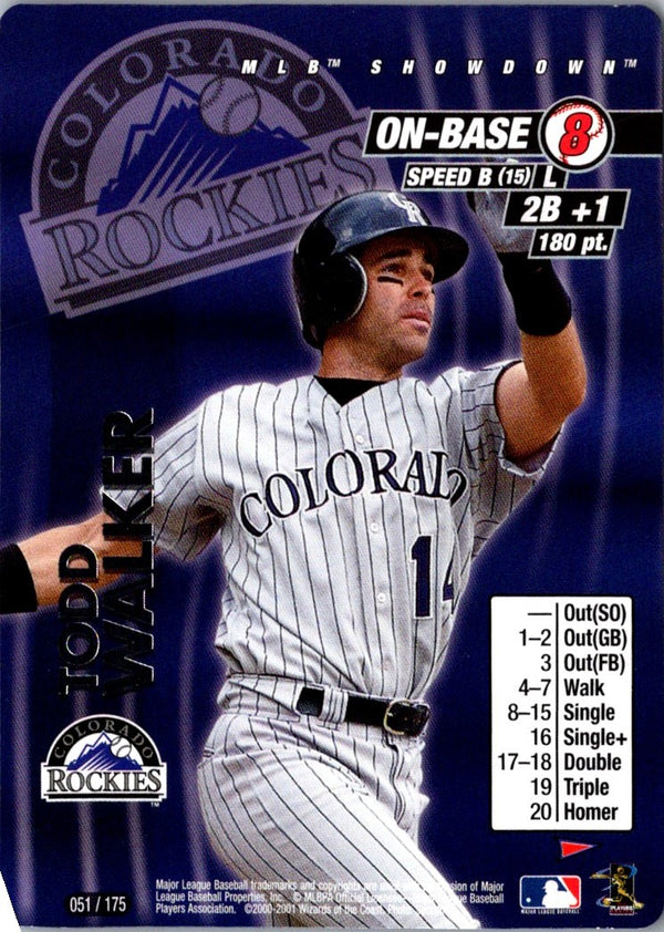 2001 MLB Showdown Pennant Run Todd Walker #51