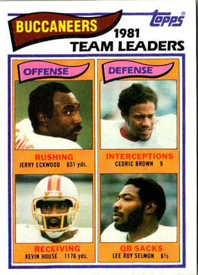 1982 Topps Jerry Eckwood/Cedric Brown/Kevin House/Lee Roy Selmon #495