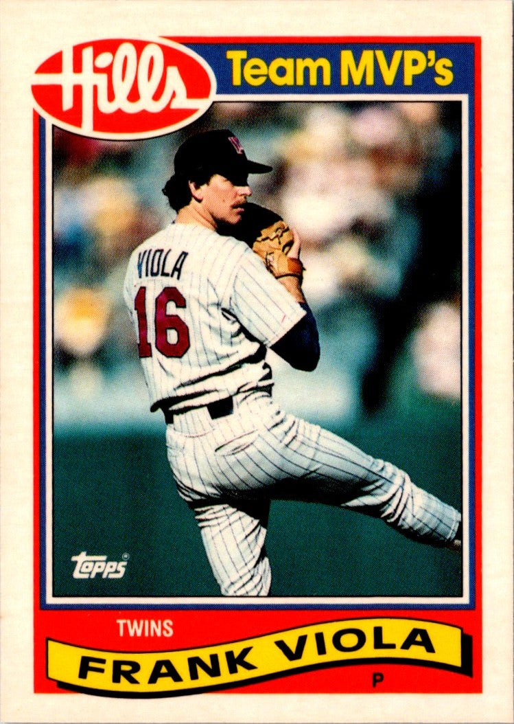 1989 Topps Hills Team MVP's Frank Viola