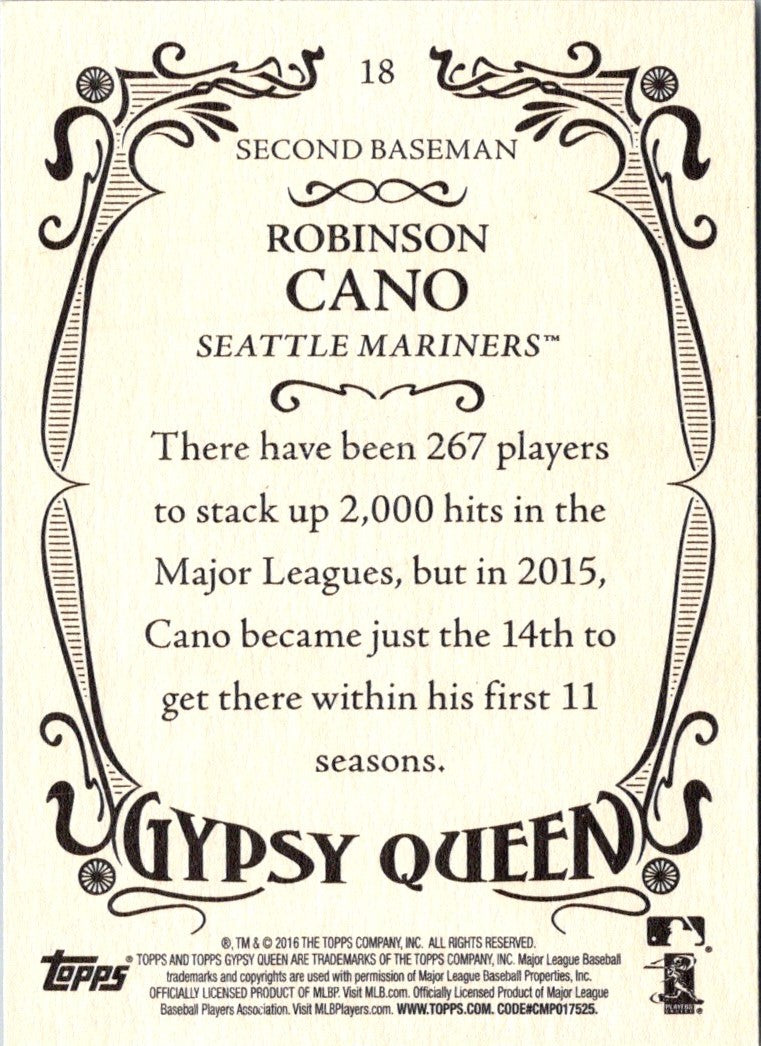 2016 Topps Gypsy Queen Robinson Cano