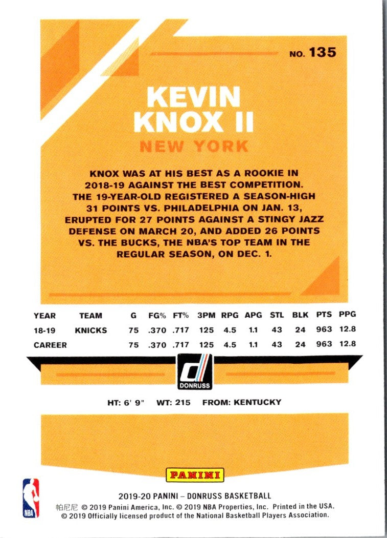 2019 Donruss Kevin Knox II