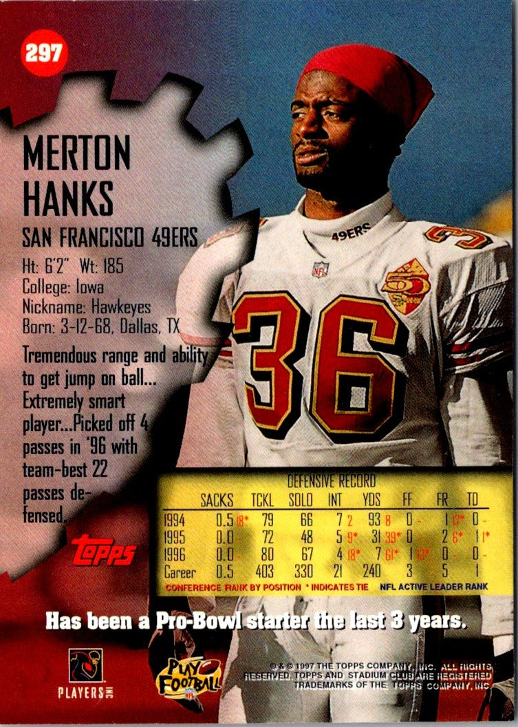 1997 Stadium Club Merton Hanks