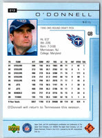 2000 Upper Deck Neil O'Donnell #213