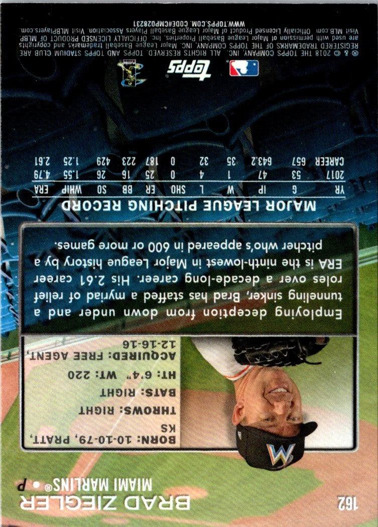 2018 Stadium Club Brad Ziegler