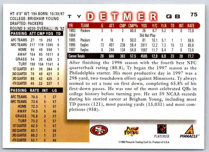1998 Edge Ty Detmer