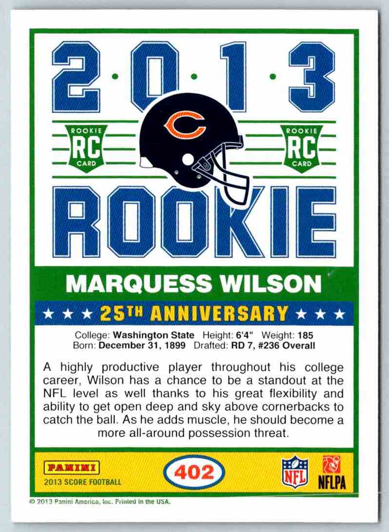 2012 Score Marquess Wilson