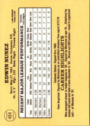 1985 Donruss Ed Nunez