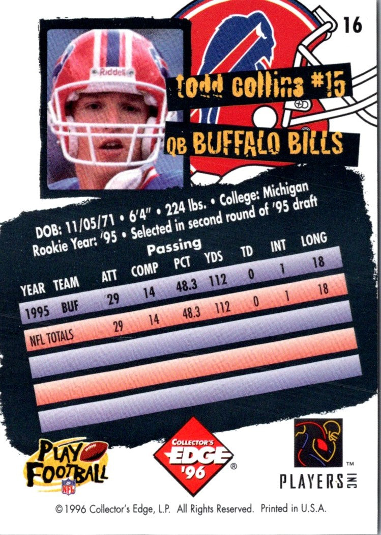 1996 Collector's Edge Todd Collins