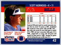 1990 Pro Set Scott Norwood #42
