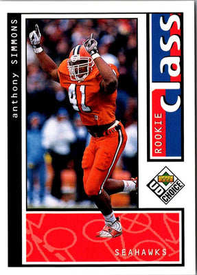 1998 UD Choice Anthony Simmons #211 Rookie