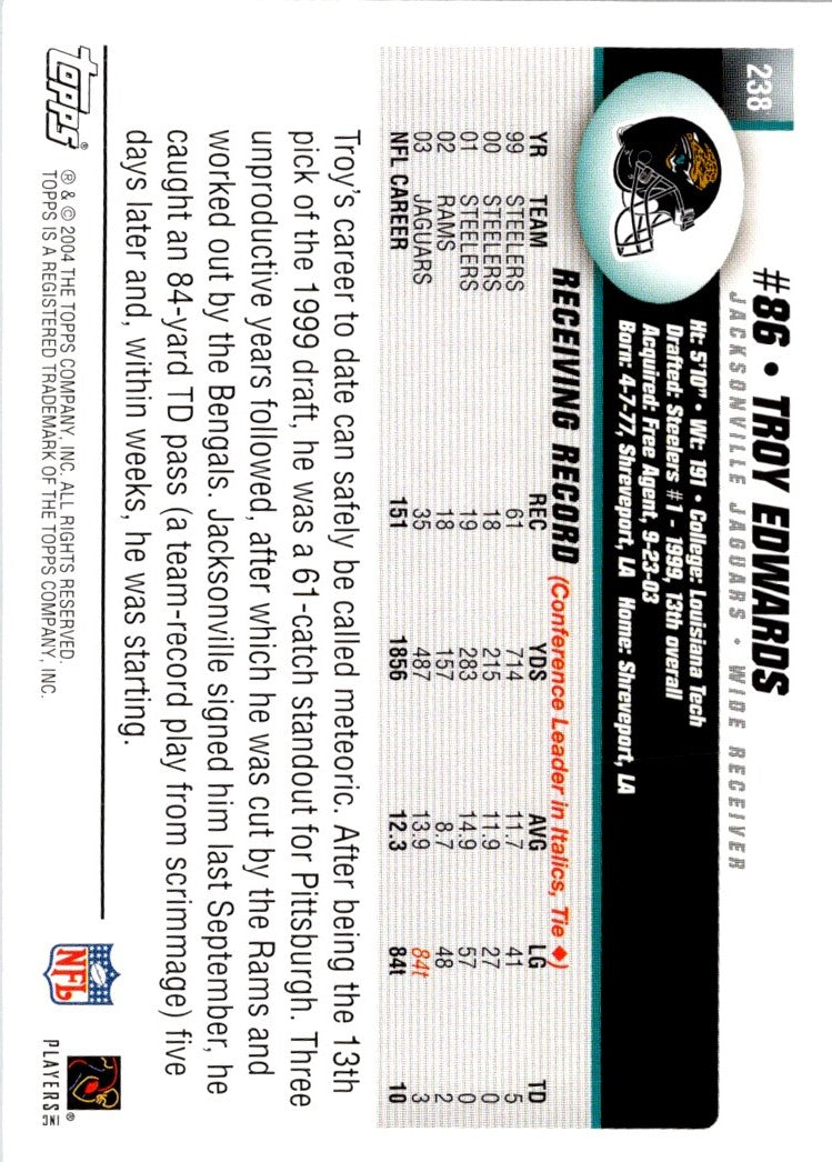 2004 Topps Troy Edwards