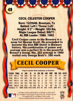 1993 Ted Williams Cecil Cooper #49