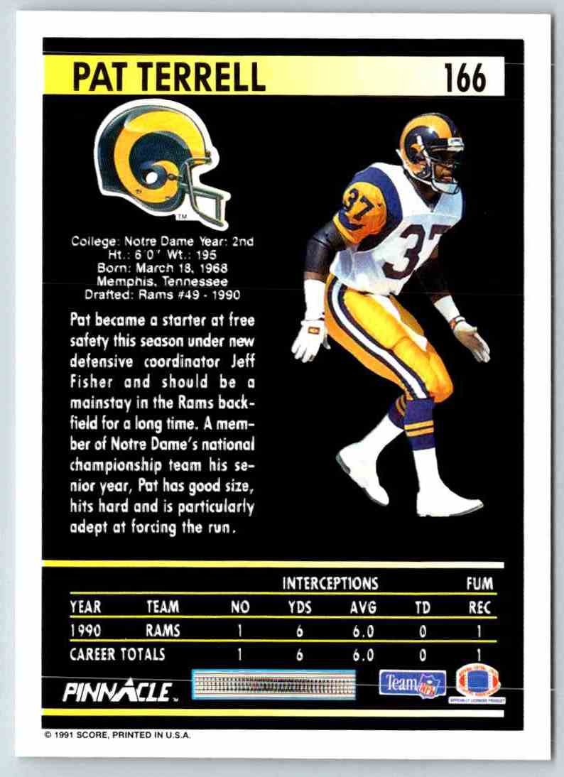 1991 Pinnacle Pat Terrell