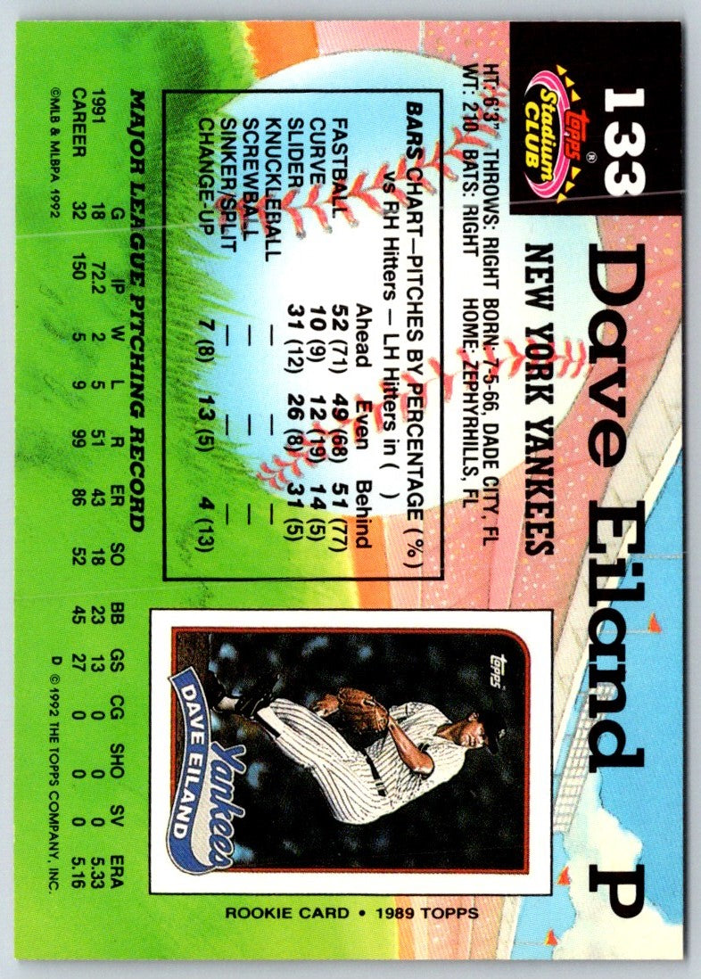 1992 Stadium Club Dave Eiland