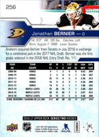 2017 Upper Deck Jonathan Bernier #256
