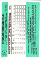 1984 Donruss Reid Nichols #614
