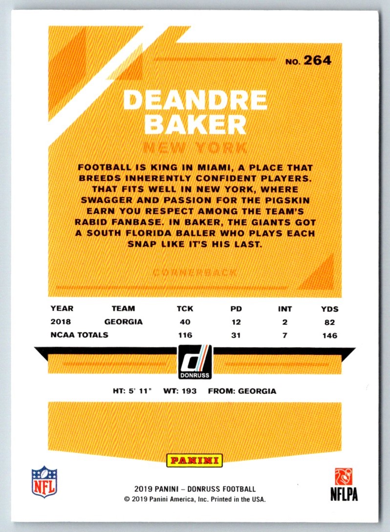 2019 Donruss Deandre Baker