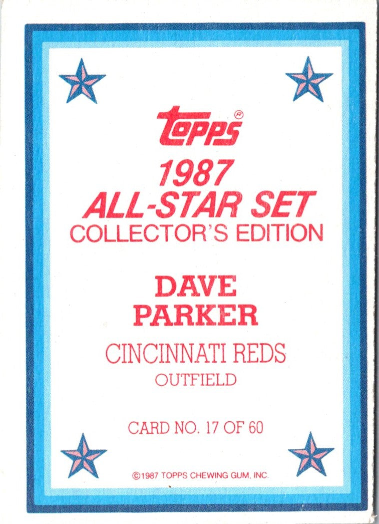 1987 Topps Glossy Send-Ins Dave Parker