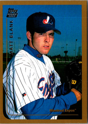1999 Topps Traded Rookies Matt Blank #T26 Rookie