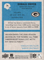 2009 Upper Deck Donald Driver #74