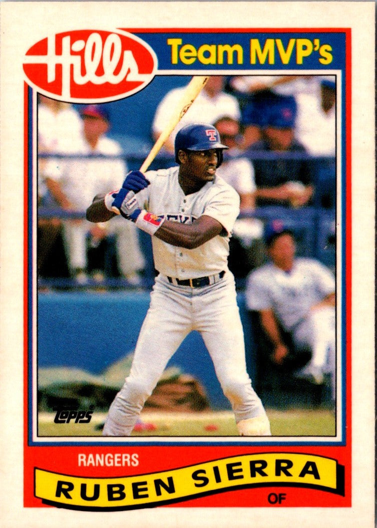 1989 Topps Hills Team MVP's Ruben Sierra