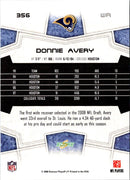 2008 Score Super Bowl XLIII Donnie Avery