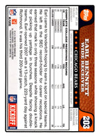 2008 Topps Kickoff Earl Bennett #203 Rookie