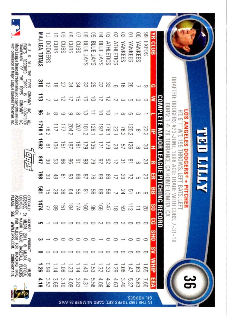 2011 Topps Ted Lilly