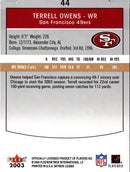 2003 SkyBox LE Terrell Owens