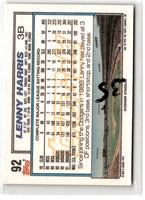 1992 Topps Gold Winners Lenny Harris #92
