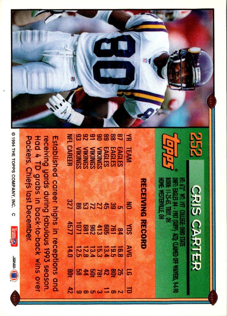 1994 Topps Cris Carter