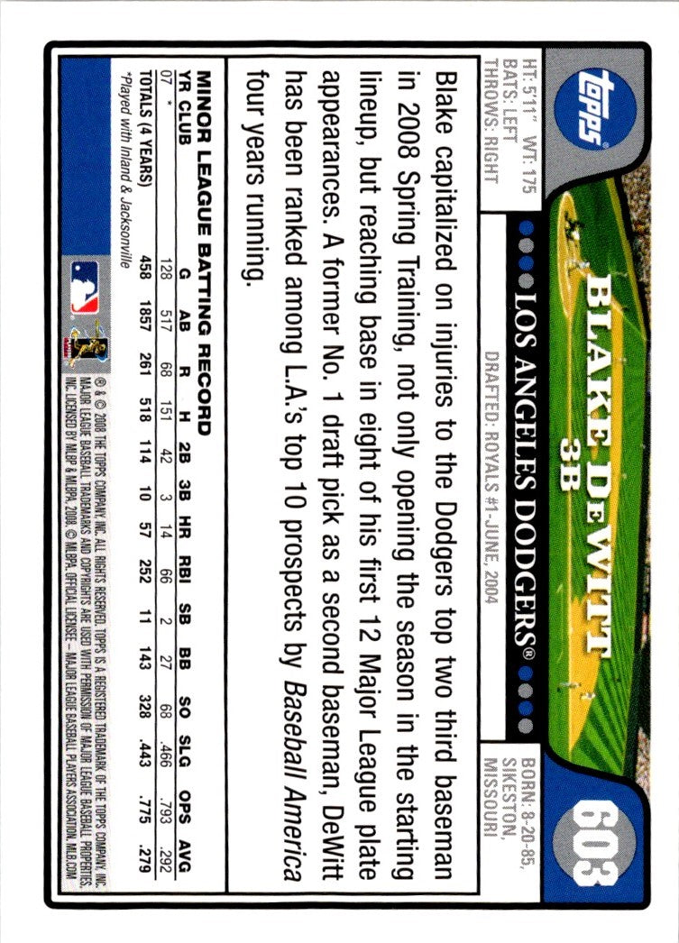 2008 Topps Blake DeWitt