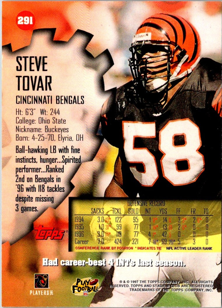 1997 Stadium Club Steve Tovar