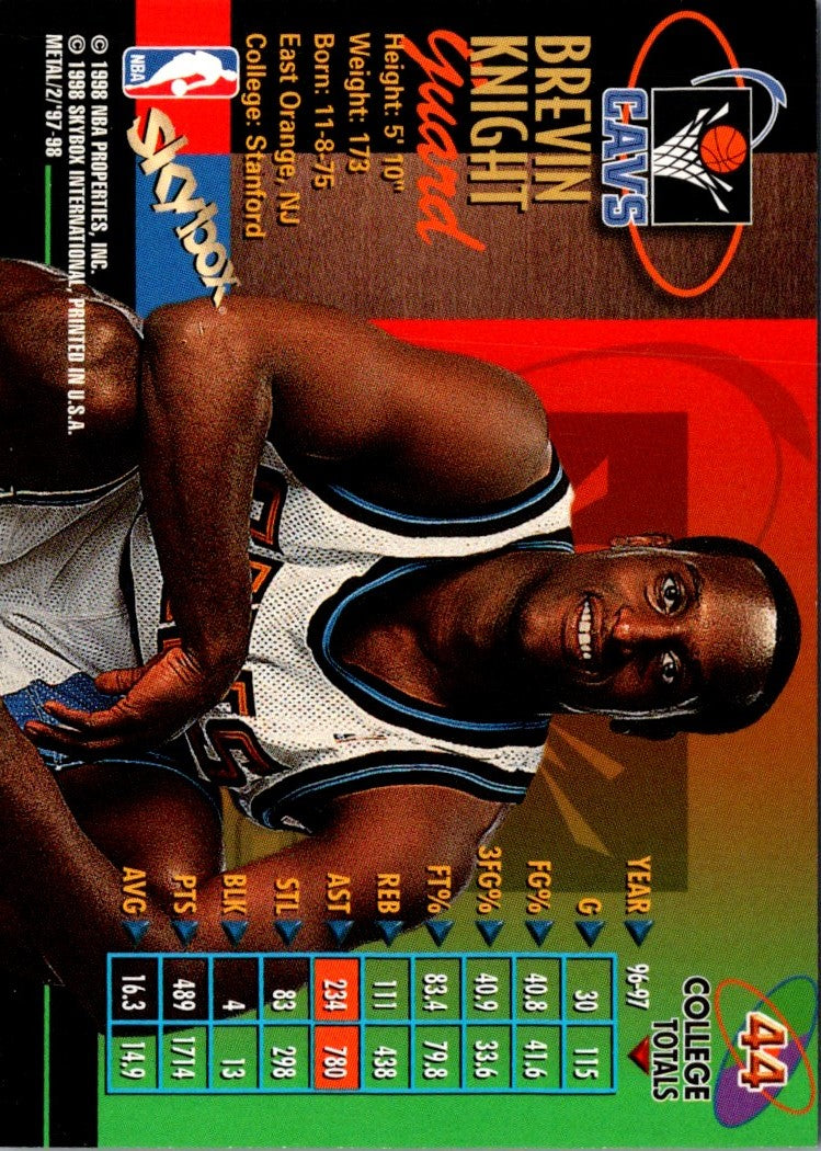 1999 SkyBox Impact Tattoos Cleveland Cavaliers