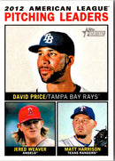 2013 Topps Heritage David Price/Jered Weaver/Matt Harrison