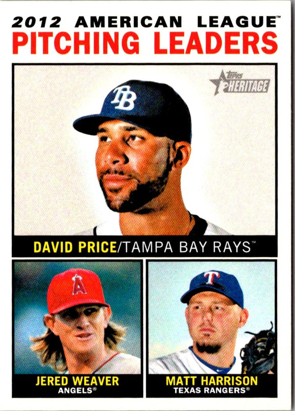 2013 Topps Heritage David Price/Jered Weaver/Matt Harrison #4B
