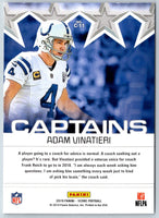2019 Score Captains Adam Vinatieri #C-11