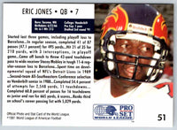1991 Proset World League Eric Jones #51