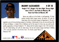 1993 Fleer Major League Prospects I Manny Alexander #4
