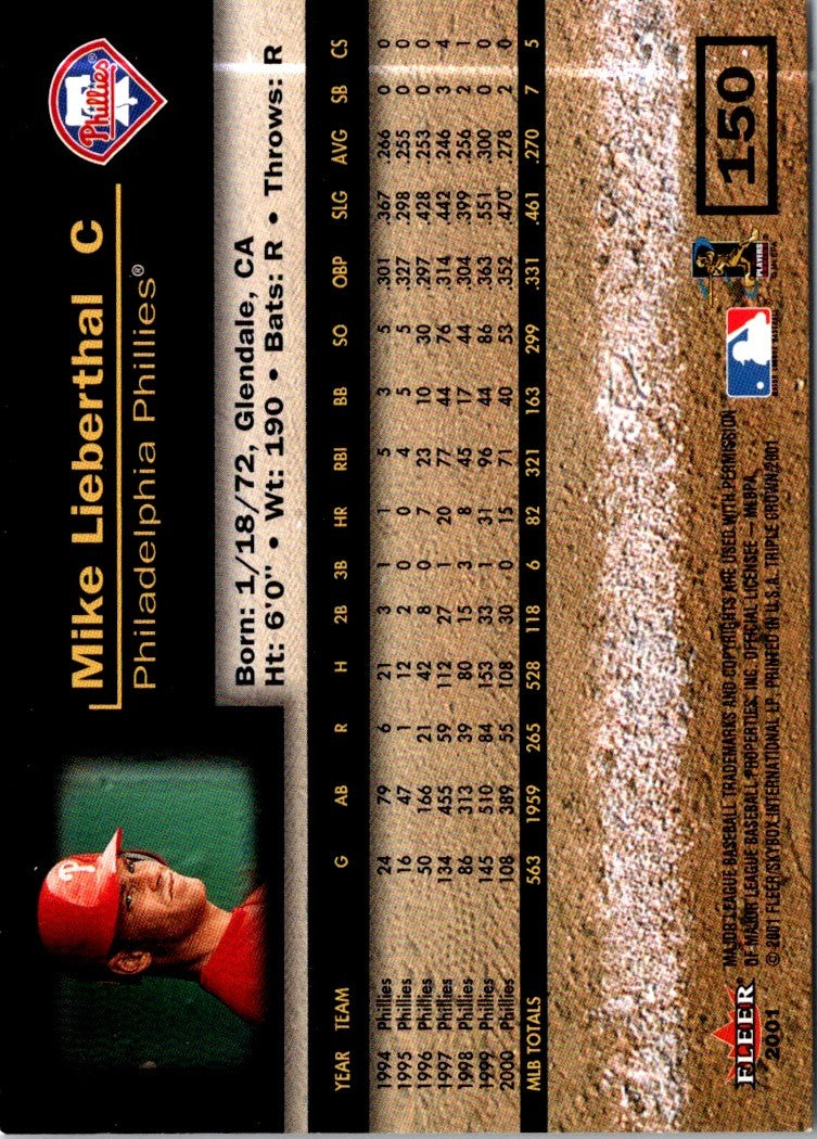 2001 Fleer Triple Crown Mike Lieberthal