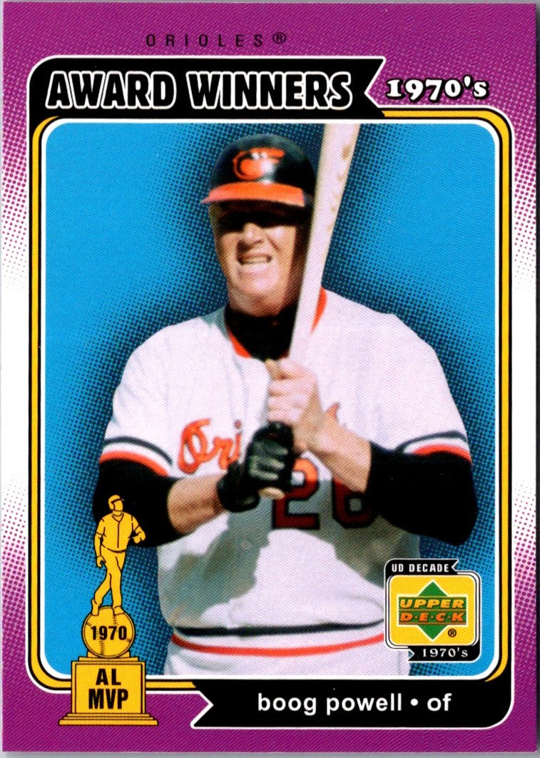 2001 Upper Deck Decade 1970's Boog Powell