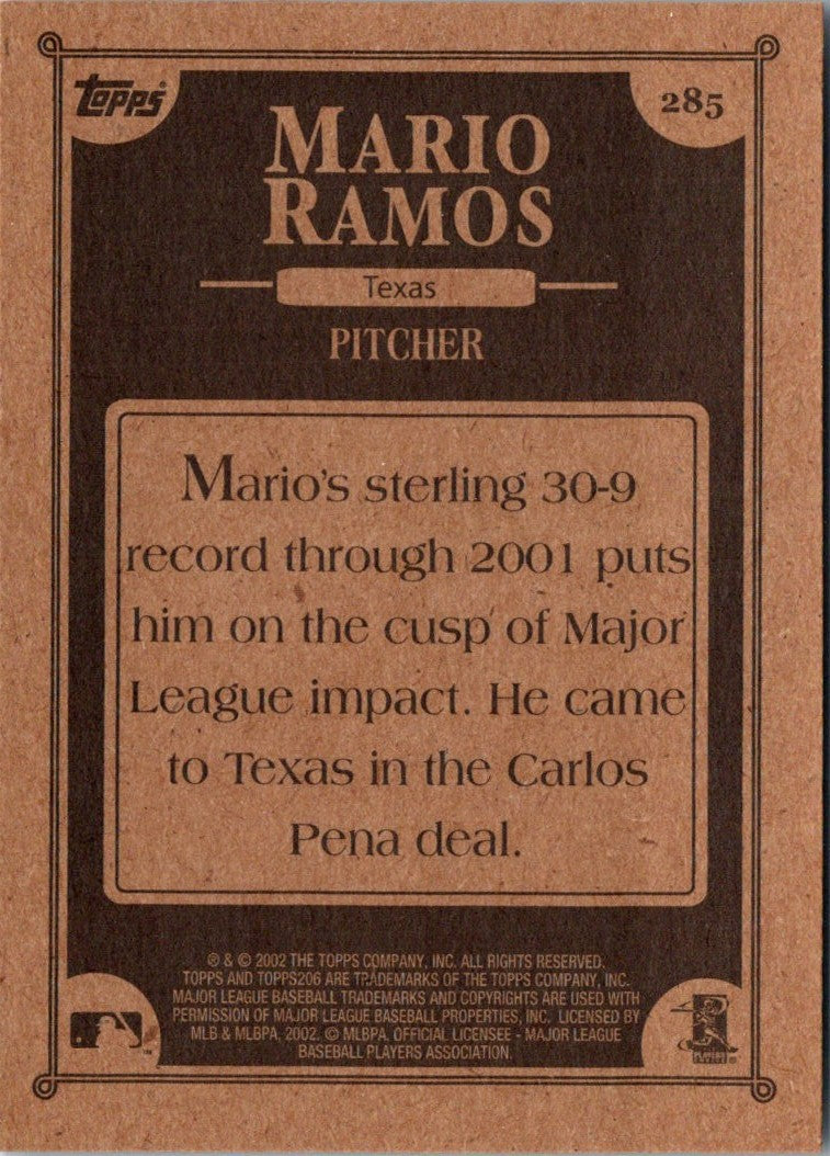 2002 Topps 206 Mario Ramos