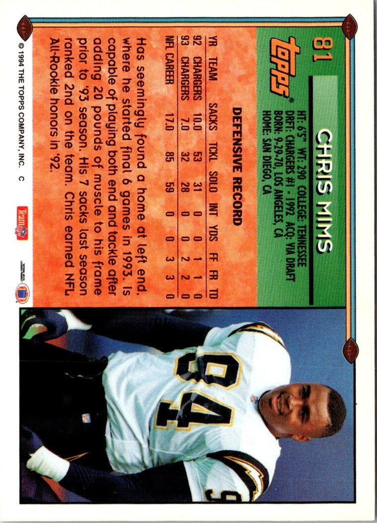 1994 Topps Chris Mims