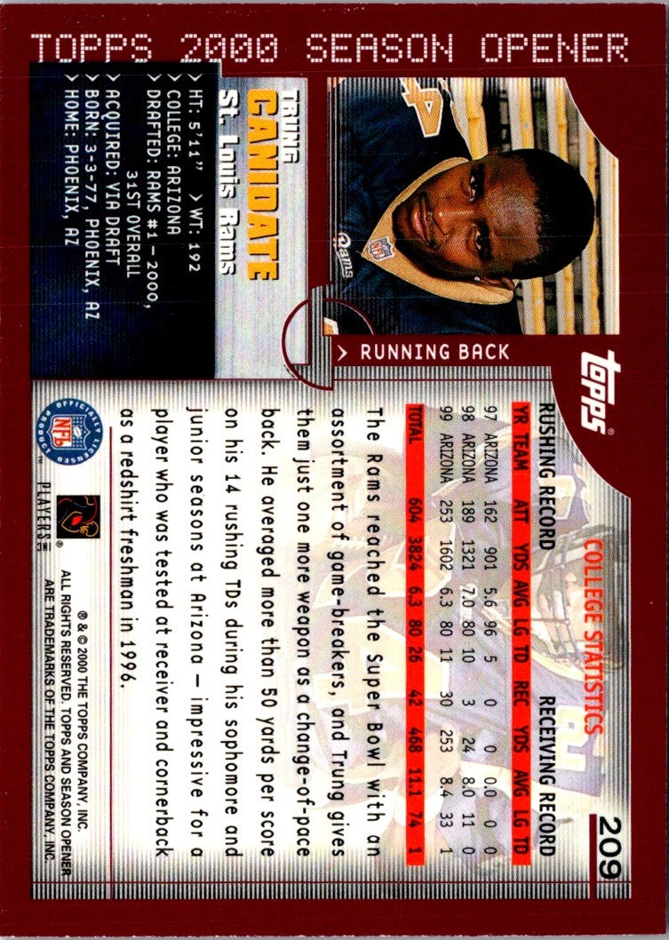 2000 Topps Season Opener Trung Canidate