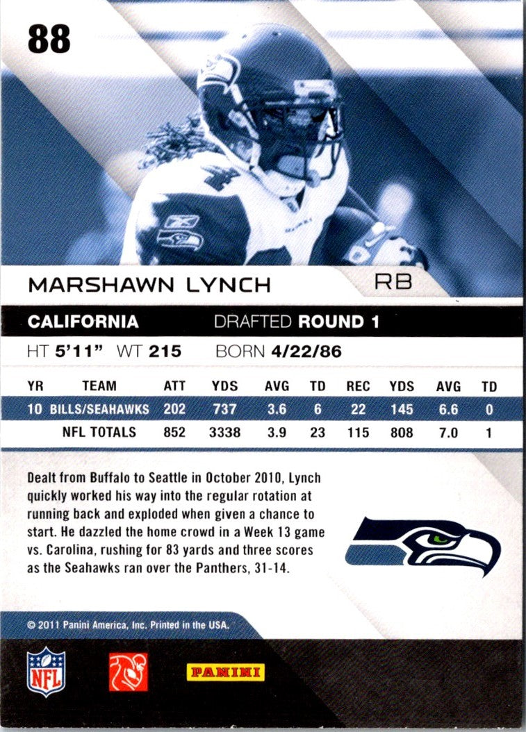 2011 Panini Absolute Memorabilia Marshawn Lynch