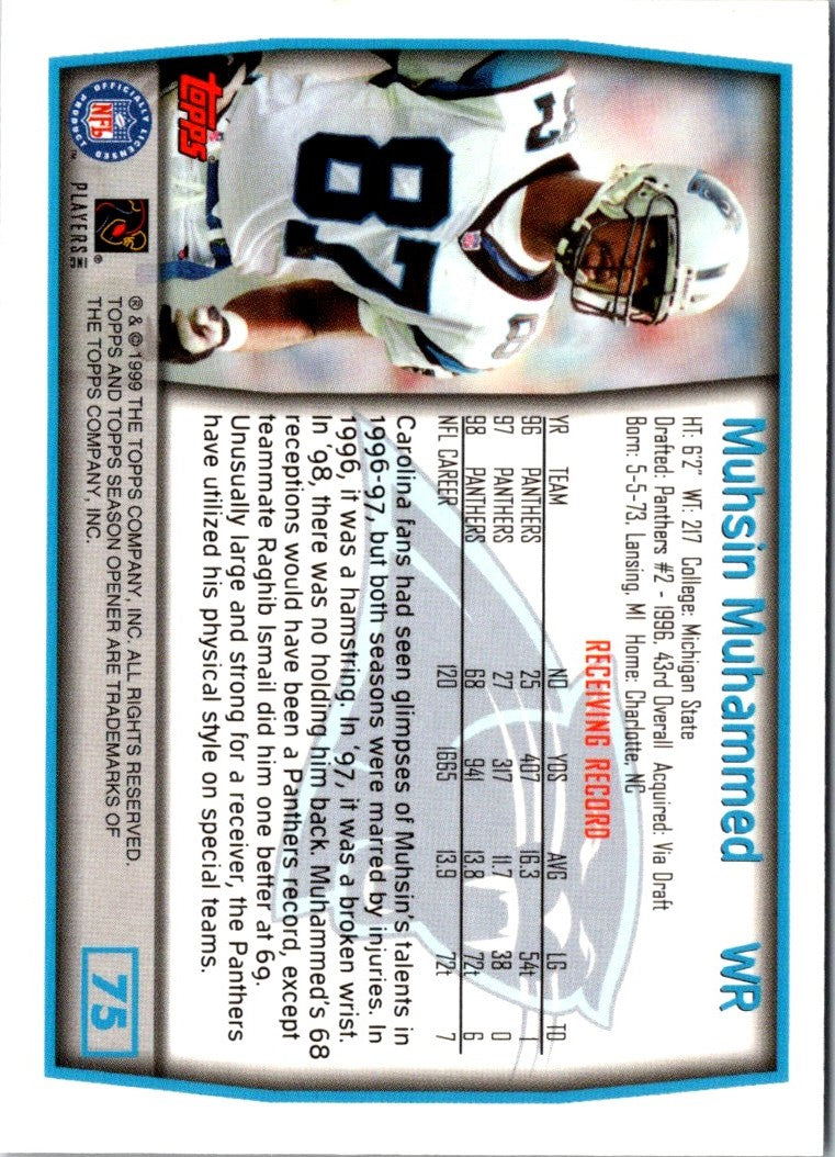 1999 Topps Season Opener Muhsin Muhammad