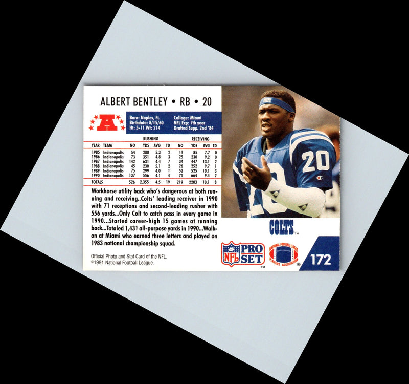 1991 Pro Set Albert Bentley