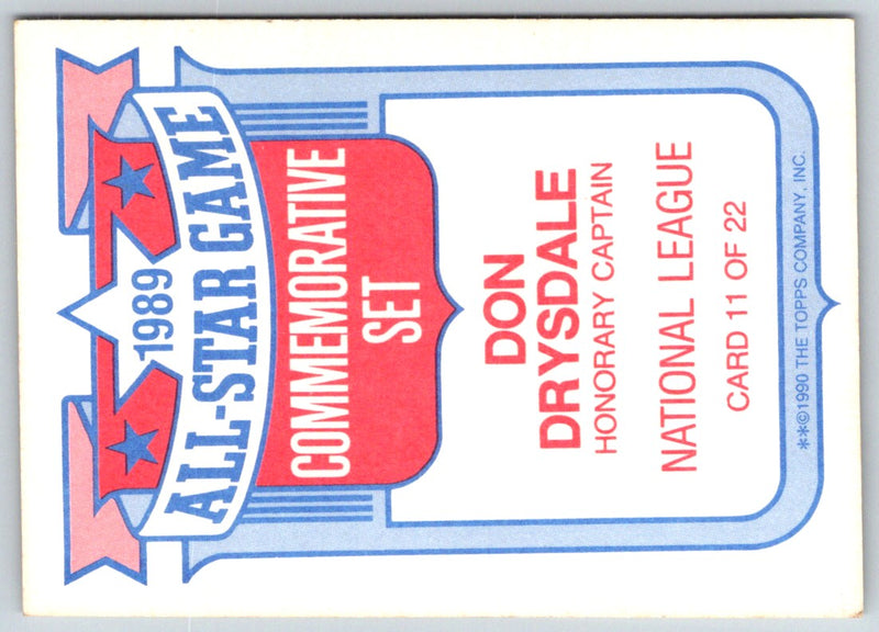 1990 Topps Glossy All-Stars Don Drysdale