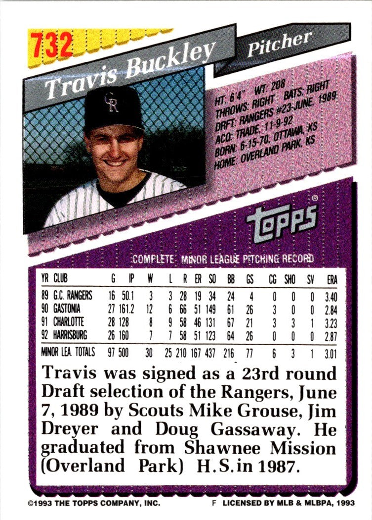 1993 Topps Gold Travis Buckley