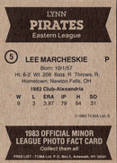 1983 TCMA Lynn Pirates Lee Marcheskie